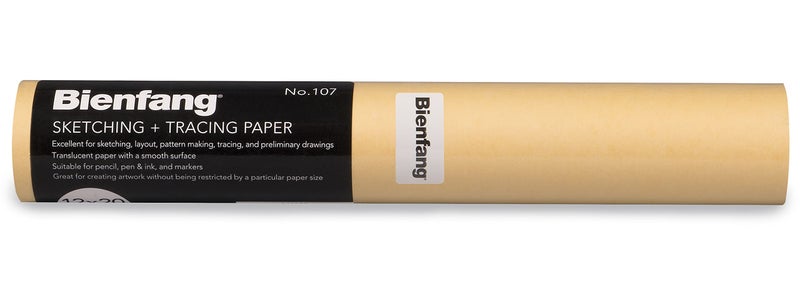 Bienfang Sketching & Tracing Paper Roll, Canary Yellow, 12 Inches x 20 Yards - for Drawing, Trace, Sketch, Craft, Sewing Pattern - Image 1